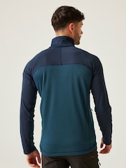 Azul - Regatta Mens Altoton Full Zip Midlayer V-Neck Fleece - Imagen 2 de 7
