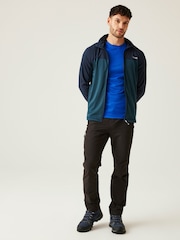 Azul - Regatta Mens Altoton Full Zip Midlayer V-Neck Fleece - Imagen 3 de 7