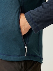 Azul - Regatta Mens Altoton Full Zip Midlayer V-Neck Fleece - Imagen 4 de 7