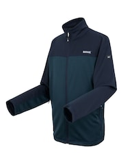 Azul - Regatta Mens Altoton Full Zip Midlayer V-Neck Fleece - Imagen 7 de 7