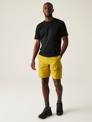 Regatta Yellow Mens Mallen Multi Pocket Shorts - Image 3 of 7
