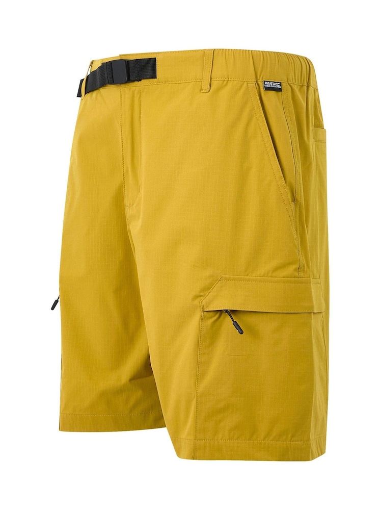 Regatta Yellow Mens Mallen Multi Pocket Shorts - Image 7 of 7