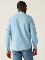 Синий - Regatta Mens Loran Long Sleeve Shirt - Изображение 2 из 4