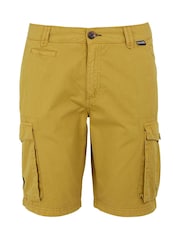 Regatta Yellow Mens Shorebay Vintage Look 100% Cotton Cargo II Shorts - Image 5 of 7