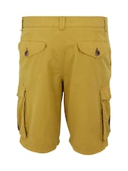 Regatta Yellow Mens Shorebay Vintage Look 100% Cotton Cargo II Shorts - Image 6 of 7