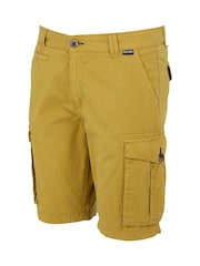Regatta Yellow Mens Shorebay Vintage Look 100% Cotton Cargo II Shorts - Image 7 of 7