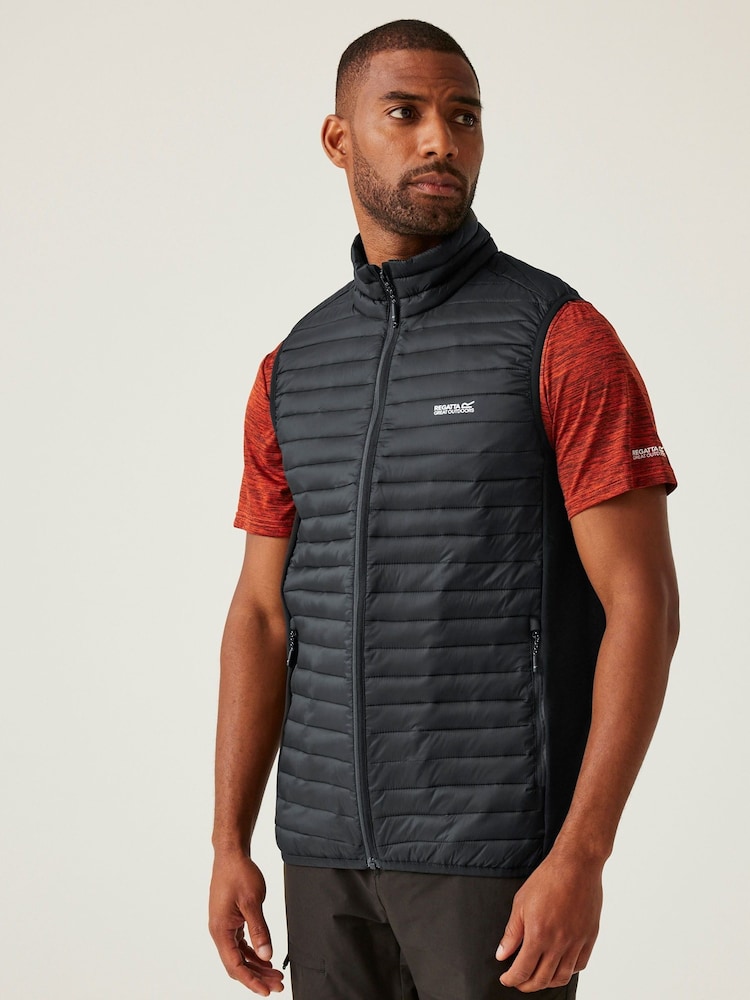Regatta Black Mens Anderson Hybrid Body Warmer - Image 1 of 7
