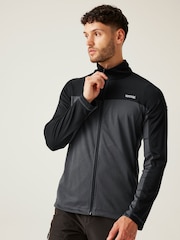Gris - Regatta Mens Altoton Full Zip Midlayer V-Neck Fleece - Imagen 1 de 7