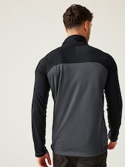 Gris - Regatta Mens Altoton Full Zip Midlayer V-Neck Fleece - Imagen 2 de 7