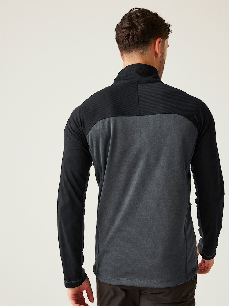 Gris - Regatta Mens Altoton Full Zip Midlayer V-Neck Fleece - Imagen 2 de 7