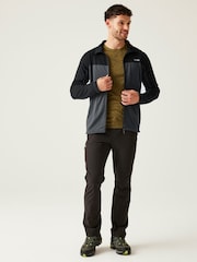 Gris - Regatta Mens Altoton Full Zip Midlayer V-Neck Fleece - Imagen 3 de 7