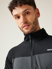 Gris - Regatta Mens Altoton Full Zip Midlayer V-Neck Fleece - Imagen 4 de 7