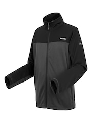 Gris - Regatta Mens Altoton Full Zip Midlayer V-Neck Fleece - Imagen 7 de 7