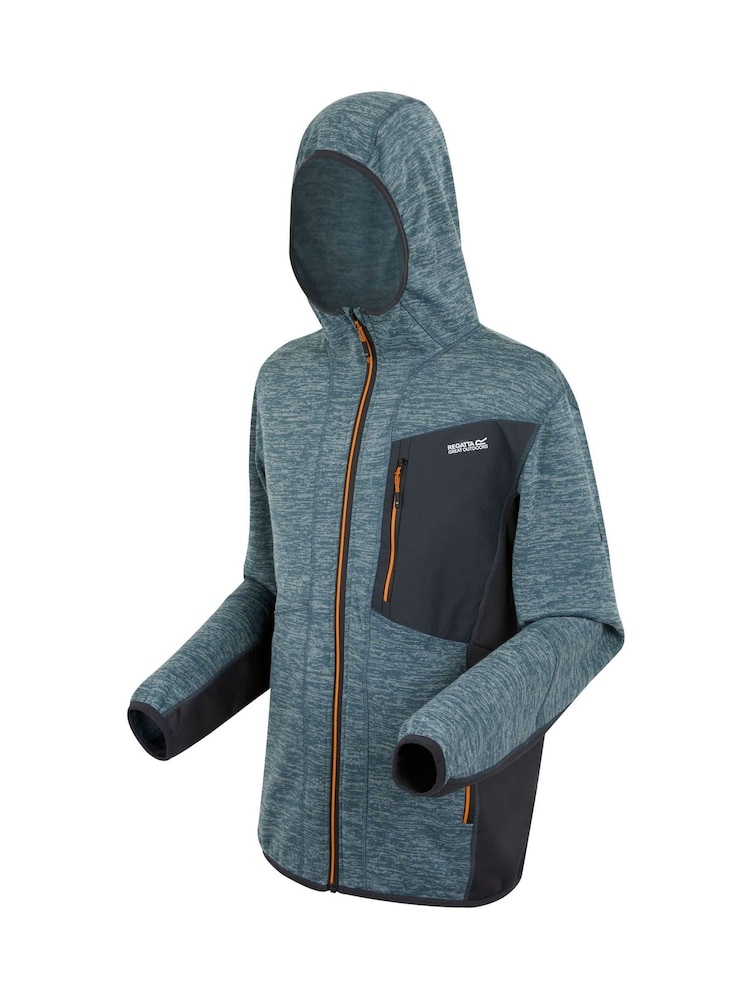 Regatta Blue Chrome Mens Alven Full-Zip Fleece - Image 8 of 8