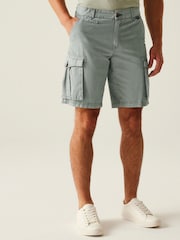 Regatta Grey Mens Shorebay Vintage Look 100% Cotton Cargo II Shorts - Image 1 of 7