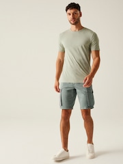 Regatta Grey Mens Shorebay Vintage Look 100% Cotton Cargo II Shorts - Image 3 of 7