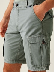 Regatta Grey Mens Shorebay Vintage Look 100% Cotton Cargo II Shorts - Image 4 of 7