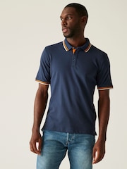 Regatta Blue Mens Adryan Polo Shirt - Image 1 of 7
