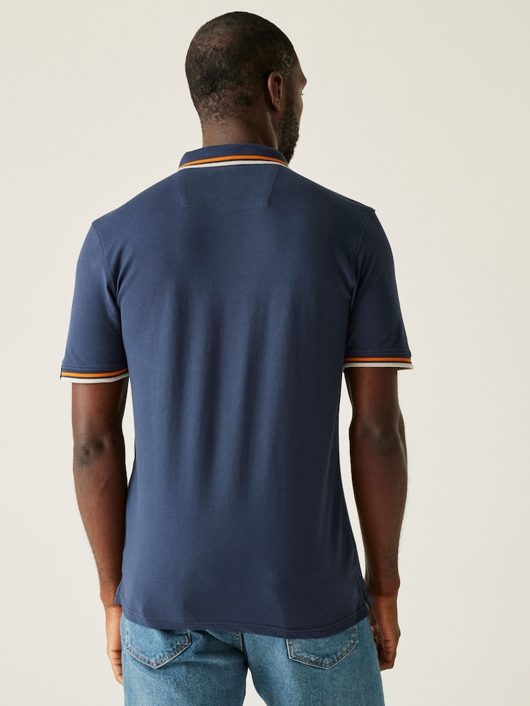 Regatta Blue Mens Adryan Polo Shirt - Image 2 of 7