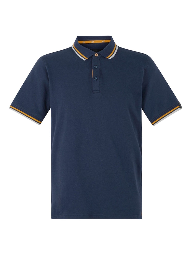 Regatta Blue Mens Adryan Polo Shirt - Image 5 of 7