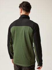 Verde - Regatta Mens Altoton Full Zip Midlayer V-Neck Fleece - Imagen 2 de 7