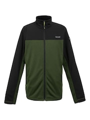 Verde - Regatta Mens Altoton Full Zip Midlayer V-Neck Fleece - Imagen 5 de 7