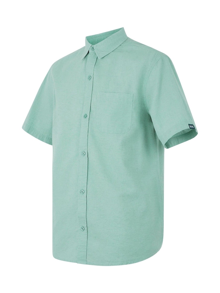Regatta Green Mens Loran Lightweight Shirt - Image 7 of 7