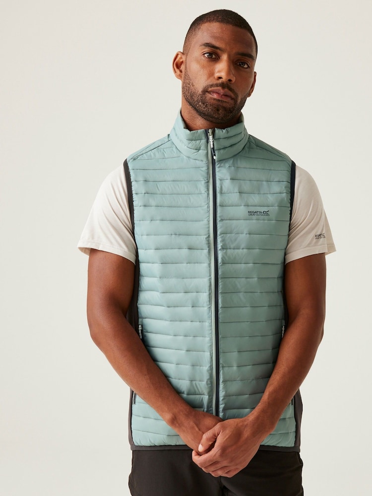 Regatta Green Mens Anderson Hybrid Body Warmer - Image 1 of 7