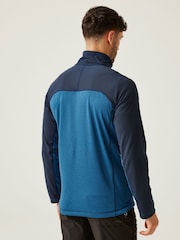 Azul de Chrome - Regatta Mens Altoton Full Zip Midlayer V-Neck Fleece - Imagen 2 de 7