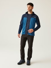 Azul de Chrome - Regatta Mens Altoton Full Zip Midlayer V-Neck Fleece - Imagen 3 de 7
