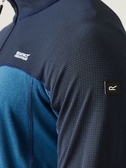 Azul de Chrome - Regatta Mens Altoton Full Zip Midlayer V-Neck Fleece - Imagen 4 de 7