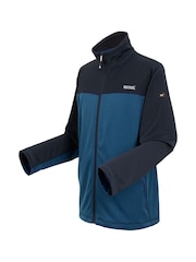 Azul de Chrome - Regatta Mens Altoton Full Zip Midlayer V-Neck Fleece - Imagen 7 de 7