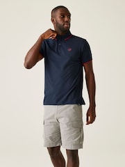 أزرق - Regatta Mens Tadeo II 100% Cotton Polo Shirt - صورة 1 من 7