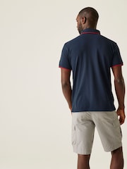 أزرق - Regatta Mens Tadeo II 100% Cotton Polo Shirt - صورة 2 من 7