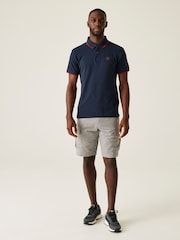 أزرق - Regatta Mens Tadeo II 100% Cotton Polo Shirt - صورة 3 من 7