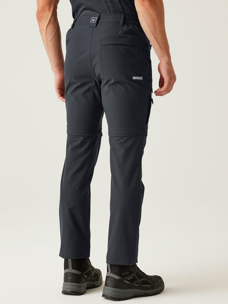 Regatta Grey Mens Highton II Zip Off Walking Trousers - Image 2 of 7