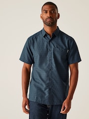 Regatta Blue Mens Mindano IX Short Sleeve Shirt - Image 1 of 7
