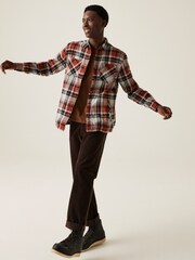 Regatta Orange Mens Thamos Long Sleeved Checked Shirt - Image 3 of 8