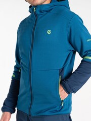 Dare 2b Mens Blue Camber Core Stretch Midlayer Fleece - Image 4 of 7