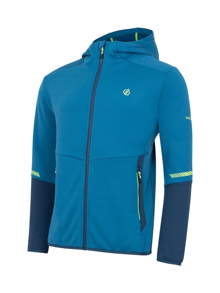 Dare 2b Mens Blue Camber Core Stretch Midlayer Fleece - Image 7 of 7