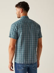 Regatta Blue Chrome Mens Mindano IX Short Sleeve Shirt - Image 2 of 7