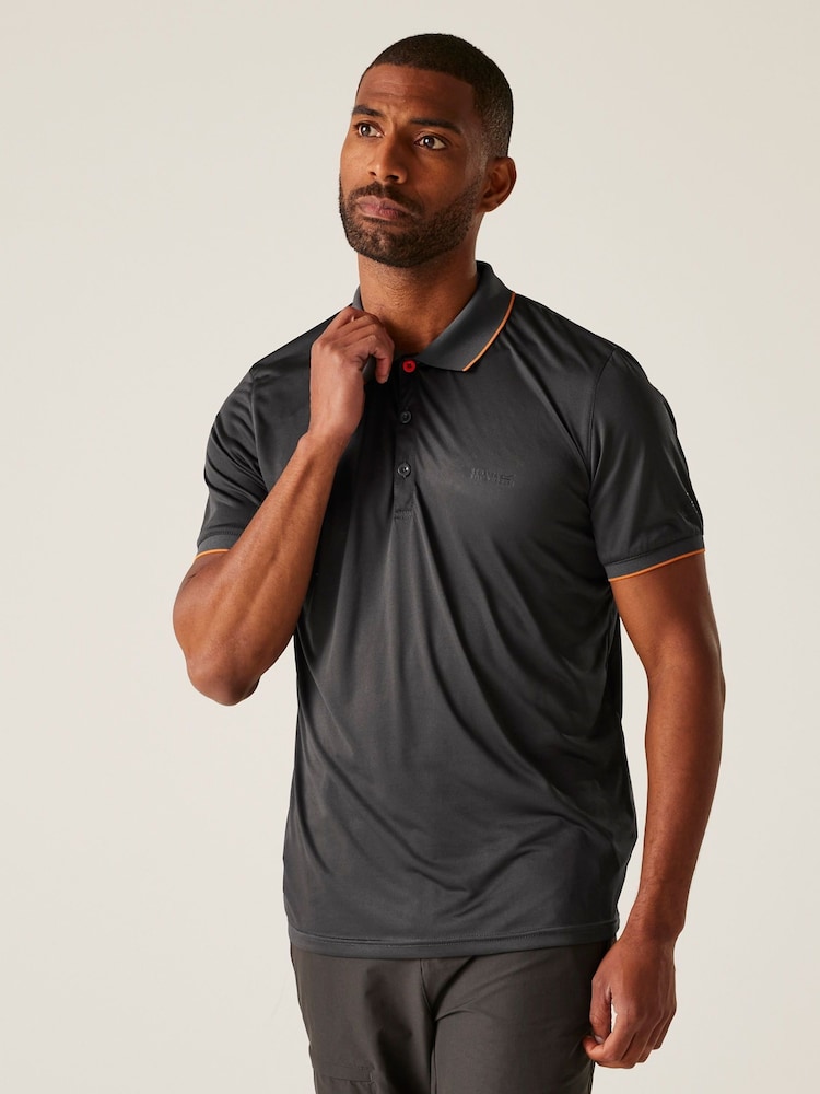 Серый - Regatta Mens Remex II Jersey Polo Shirt - Image 1 of 7