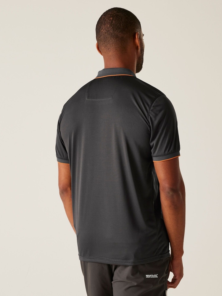 Серый - Regatta Mens Remex II Jersey Polo Shirt - Image 2 of 7