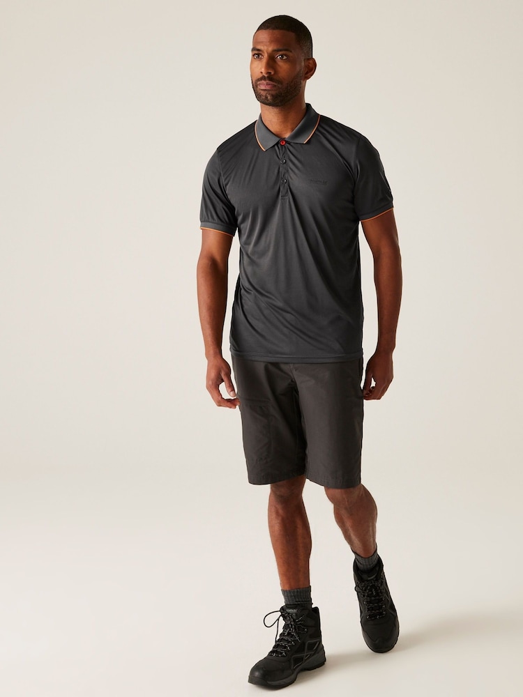 Regatta Grey Mens Remex II Jersey Polo Shirt - Image 3 of 7