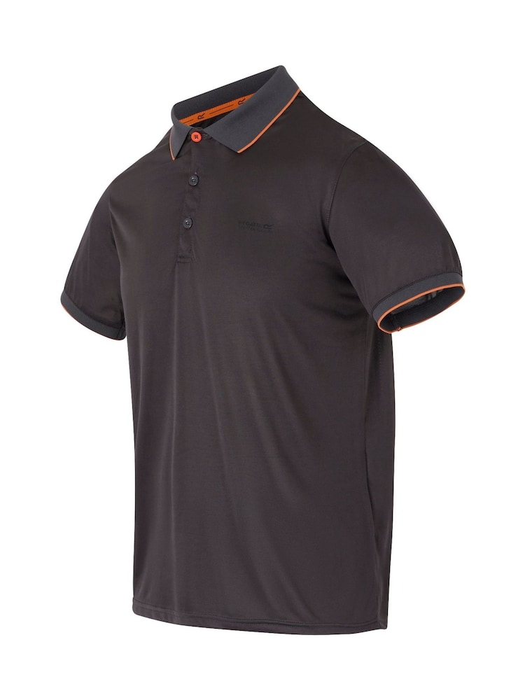 Серый - Regatta Mens Remex II Jersey Polo Shirt - Image 7 of 7
