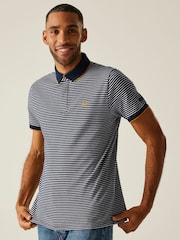 Синий - Regatta Mens Tiver 100% Cotton Polo Shirt - Image 1 of 4