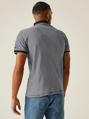 Синий - Regatta Mens Tiver 100% Cotton Polo Shirt - Image 2 of 4