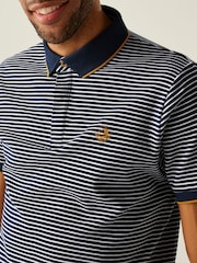 Синий - Regatta Mens Tiver 100% Cotton Polo Shirt - Image 4 of 4