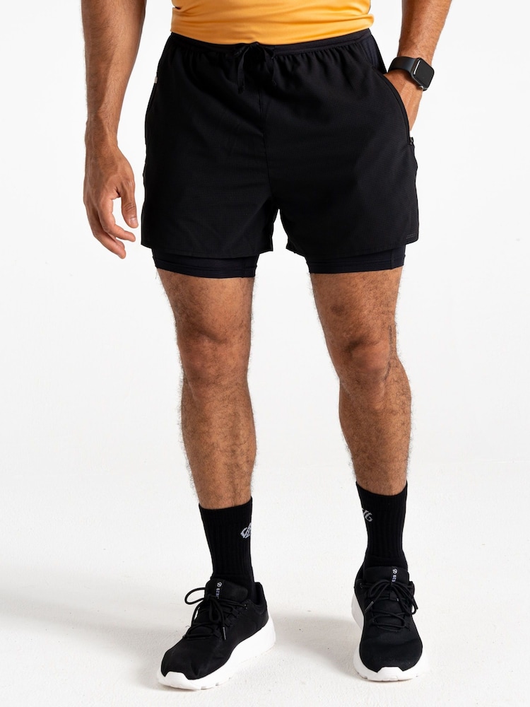 Dare 2b Mens Movement II Black Shorts - Image 1 of 8