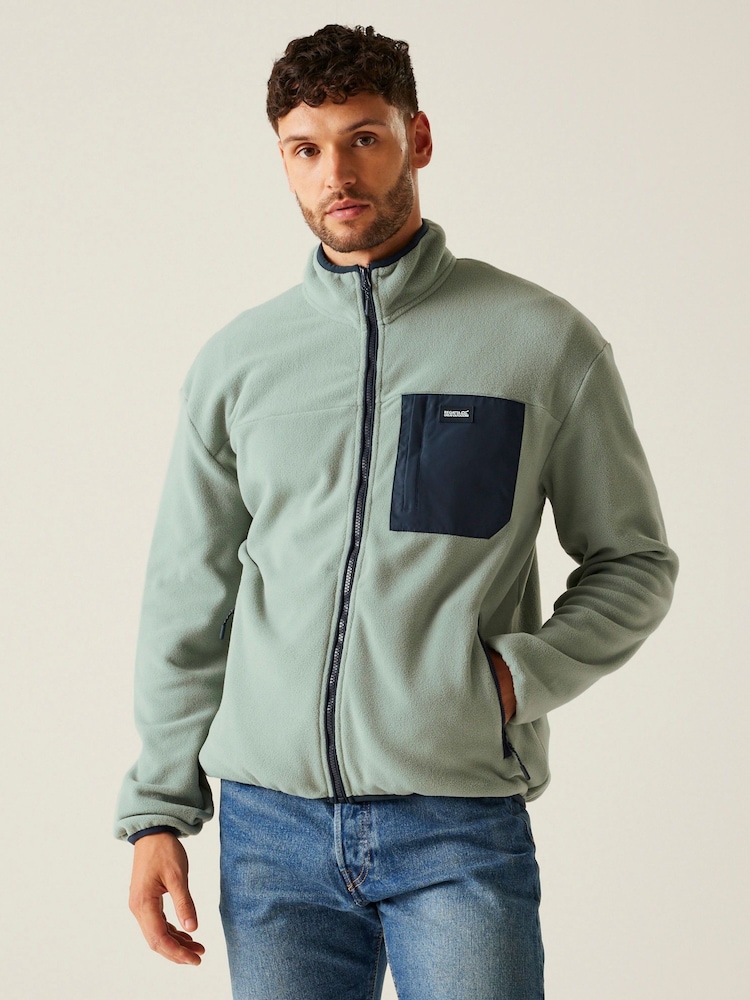 Regatta Green Mens Frankie Full Zip Fleece - Image 1 of 7
